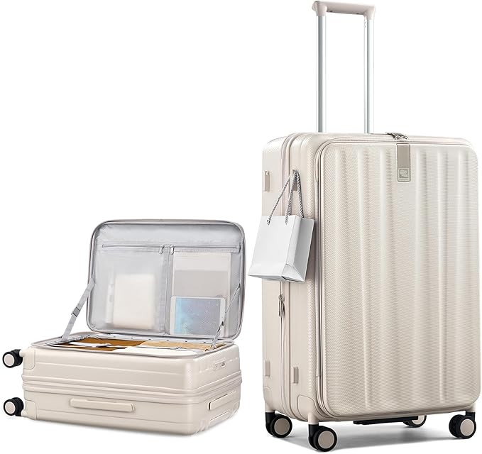 Hanke 26 Inch Expandable Luggage Top Opening Checked Bag Luggage Hard Shell Suitcases with Wheels... | Amazon (US)