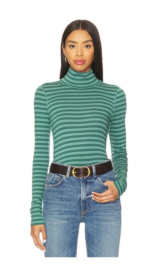 Free People x We The Free Good Good Turtle Stripe Top In Rainforest Combo in Green. - size XS | Revolve Clothing (Global)
