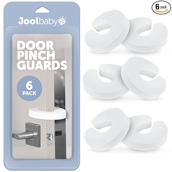 Jool Baby Door Pinch Guards (6 Pack) \u2013 Slam Preventer \u2013 Babyproof Doors to Avoid Pinche... | Amazon (US)