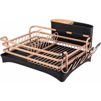 Aluminum Dish Rack with Removable Tray, 46 x 37.8 x 15.7 cm, Gold | ManoMano UK