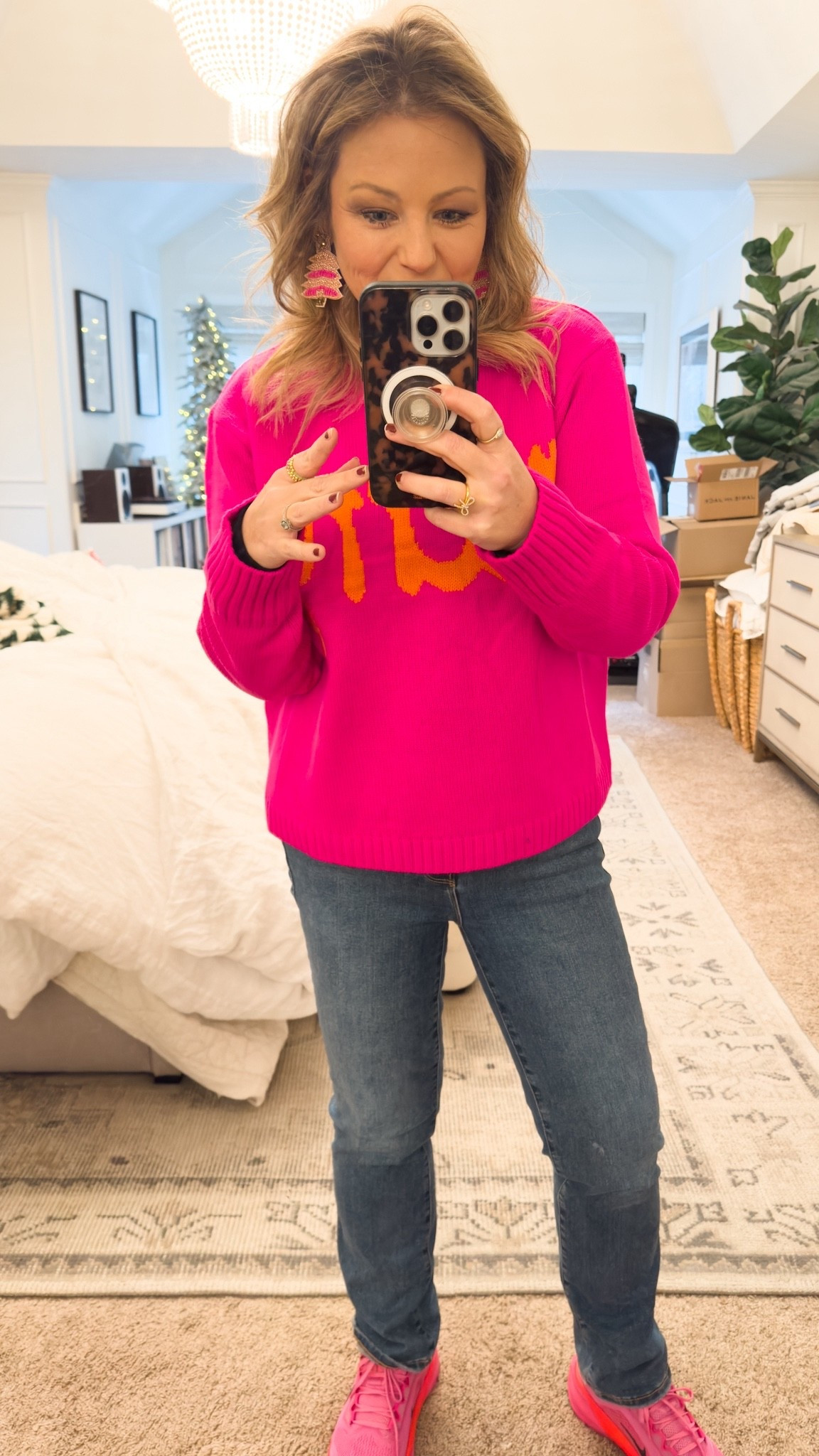 This festive Merry sweater is currently 25% off and is the perfect topper for the season. Lots of other cute designs are available too! Christmas sweater holiday outfit party outfit Christmas outfit casual outfit 

#LTKOver40 #LTKHoliday #LTKSaleAlert