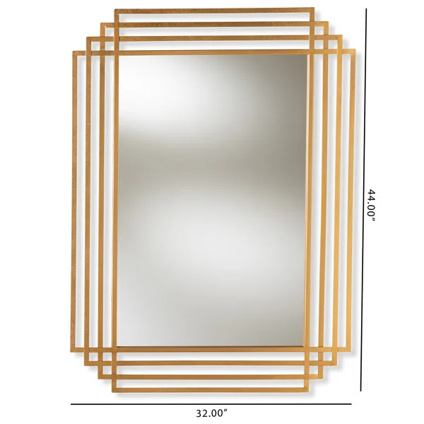 Vanpelt Rectangle Metal Wall Mirror | Wayfair North America