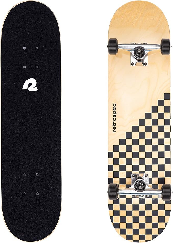 Retrospec Alameda Skateboard Complete | Canadian Maple Wood Deck w/ 5.5 Inch Aluminum Alloy Truck... | Amazon (US)