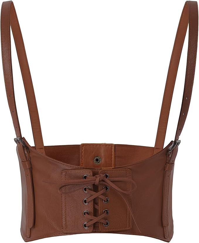 Scarlet Darkness Women Elastic Faux Leather Belt Fashion Cincher Belt Corset | Amazon (US)