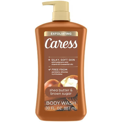 Caress Shea Butter & Brown Sugar Exfoliating Body Wash for Women - 30 fl oz | Target