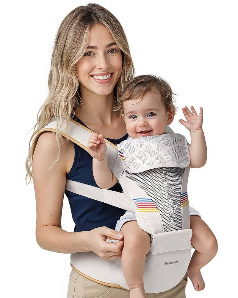 Baby Carrier with Hip Seat, BeBeBus 2-in-1 Ergonomic Newborn to Toddler Carrier up to 44 lbs, Det... | Amazon (US)