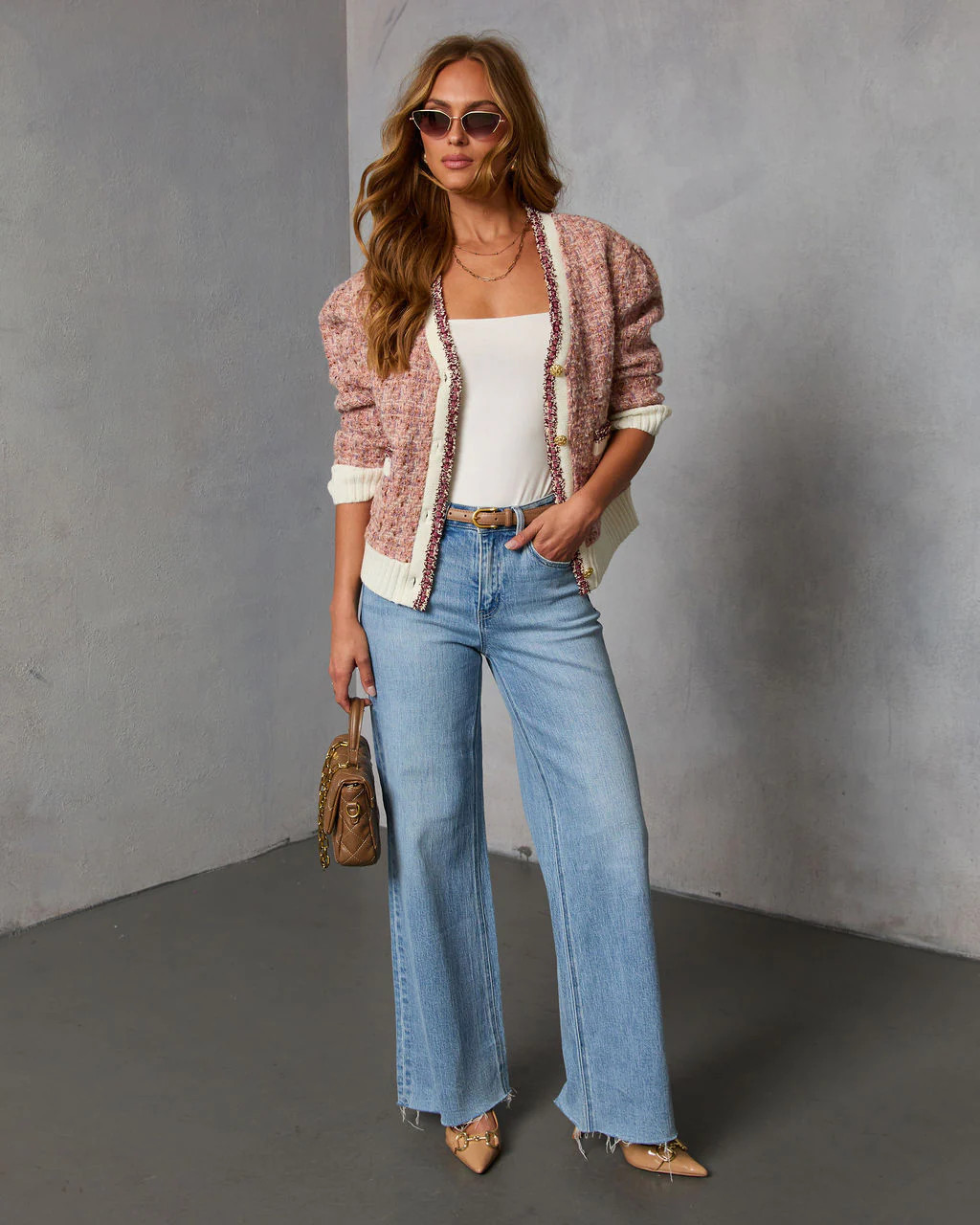 Icon Mode Tweed Jacket - Pink / S | VICI