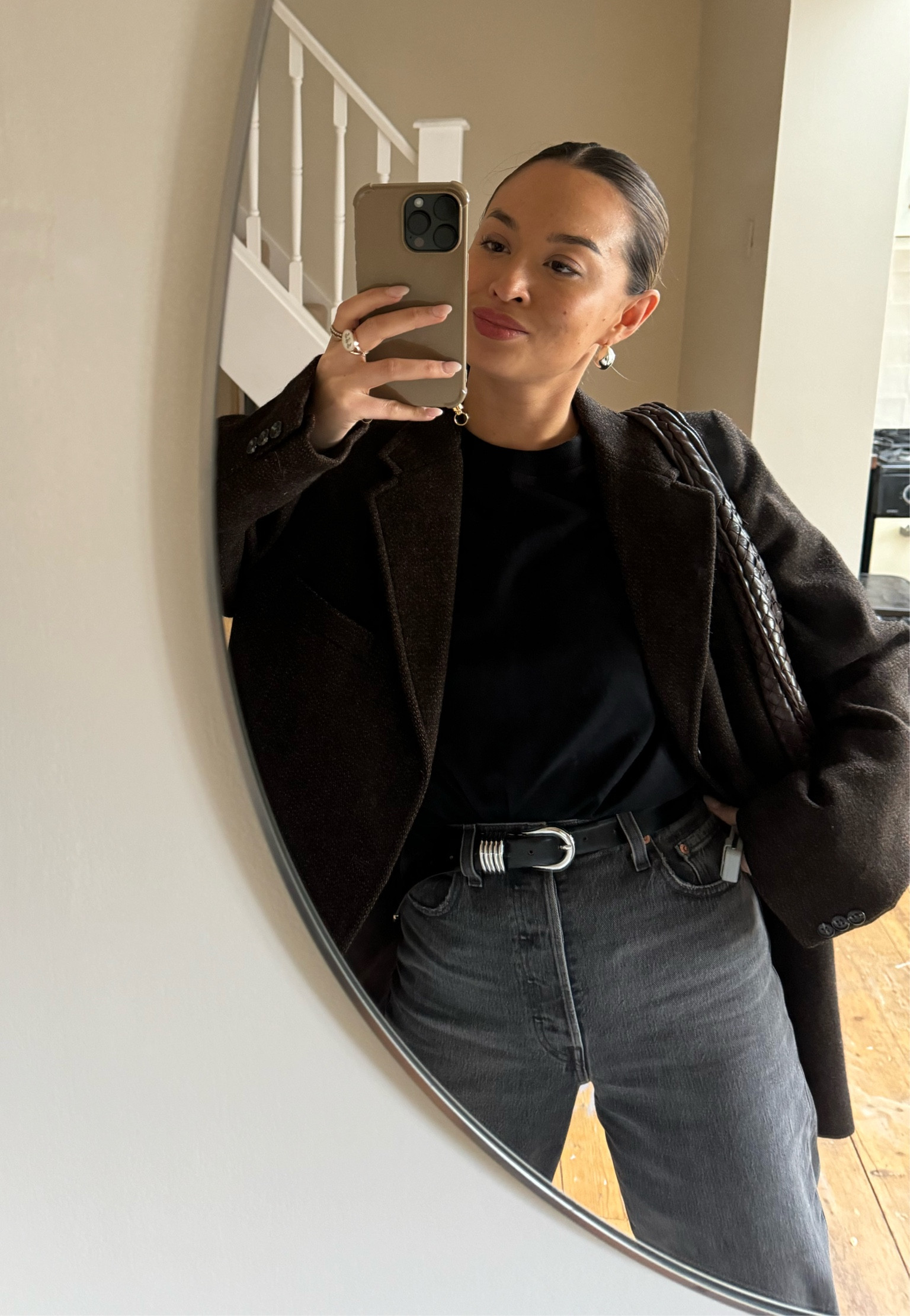 Yesterday’s look seeing LEVIS! #LTKLevis (blazer is old vintage!) tshirt is COS wearing a M, Jeans are Levis (Ribcage) wearing a waist 27 (normal size) belt is dehanche! Bag is bottega from eBay! 