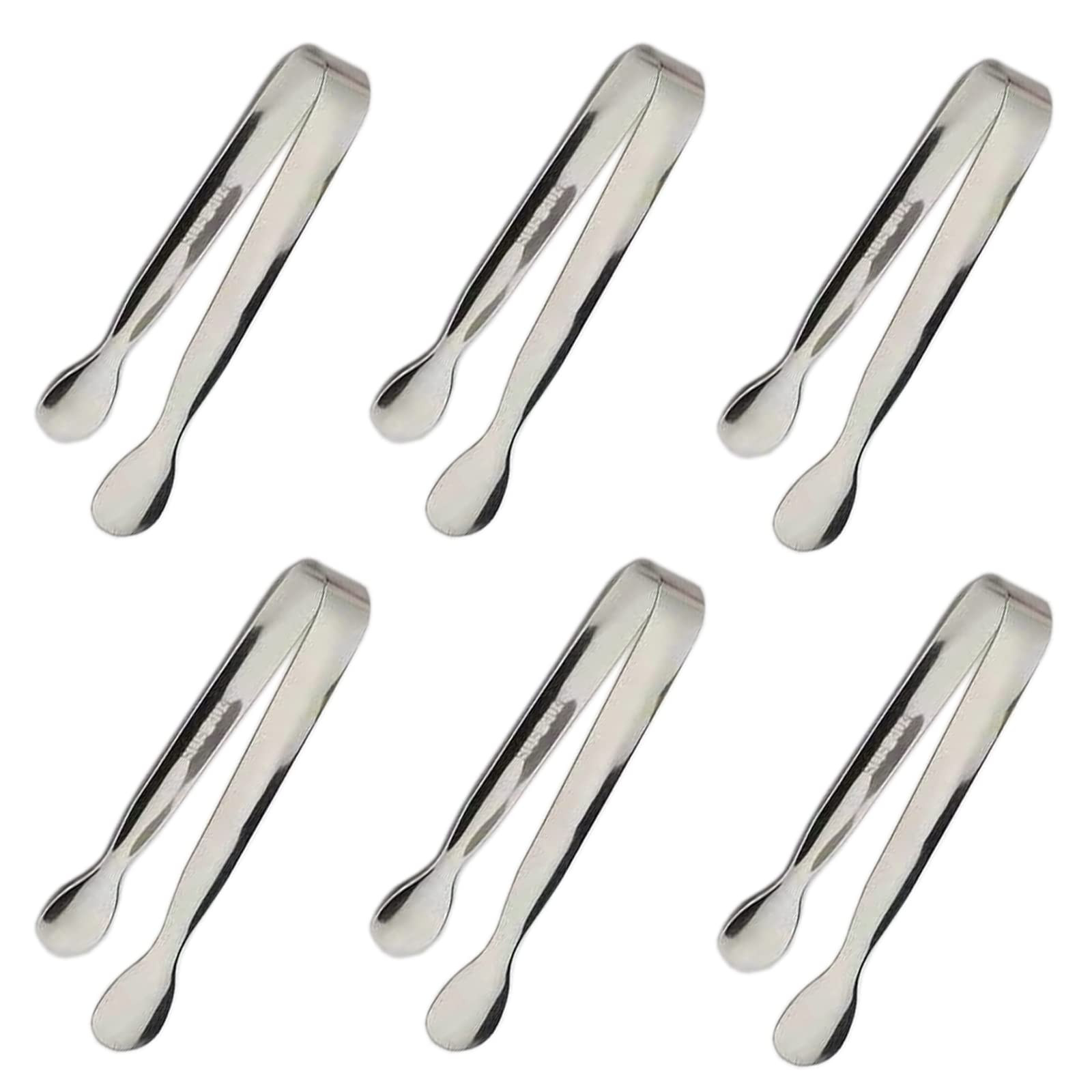 6PCS Ice Tongs Mini Sugar Tongs 4.25Inch Stainless Steel Small Serving Tong, Tiny Kitchen Tong fo... | Amazon (US)