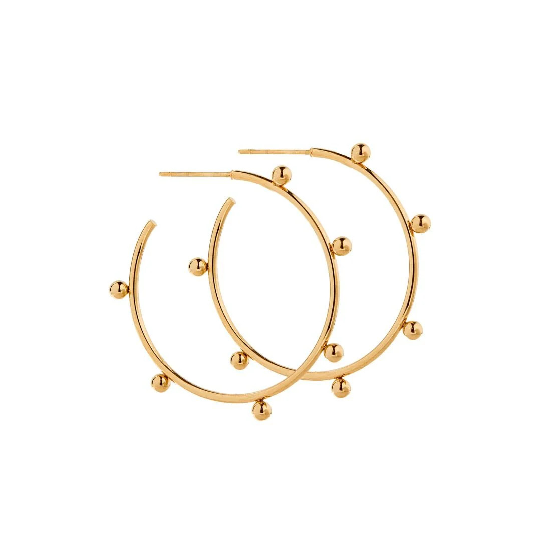 Lauren Medium Hoop Earrings - Gold - Shop LINNY CO | LINNY CO LLC