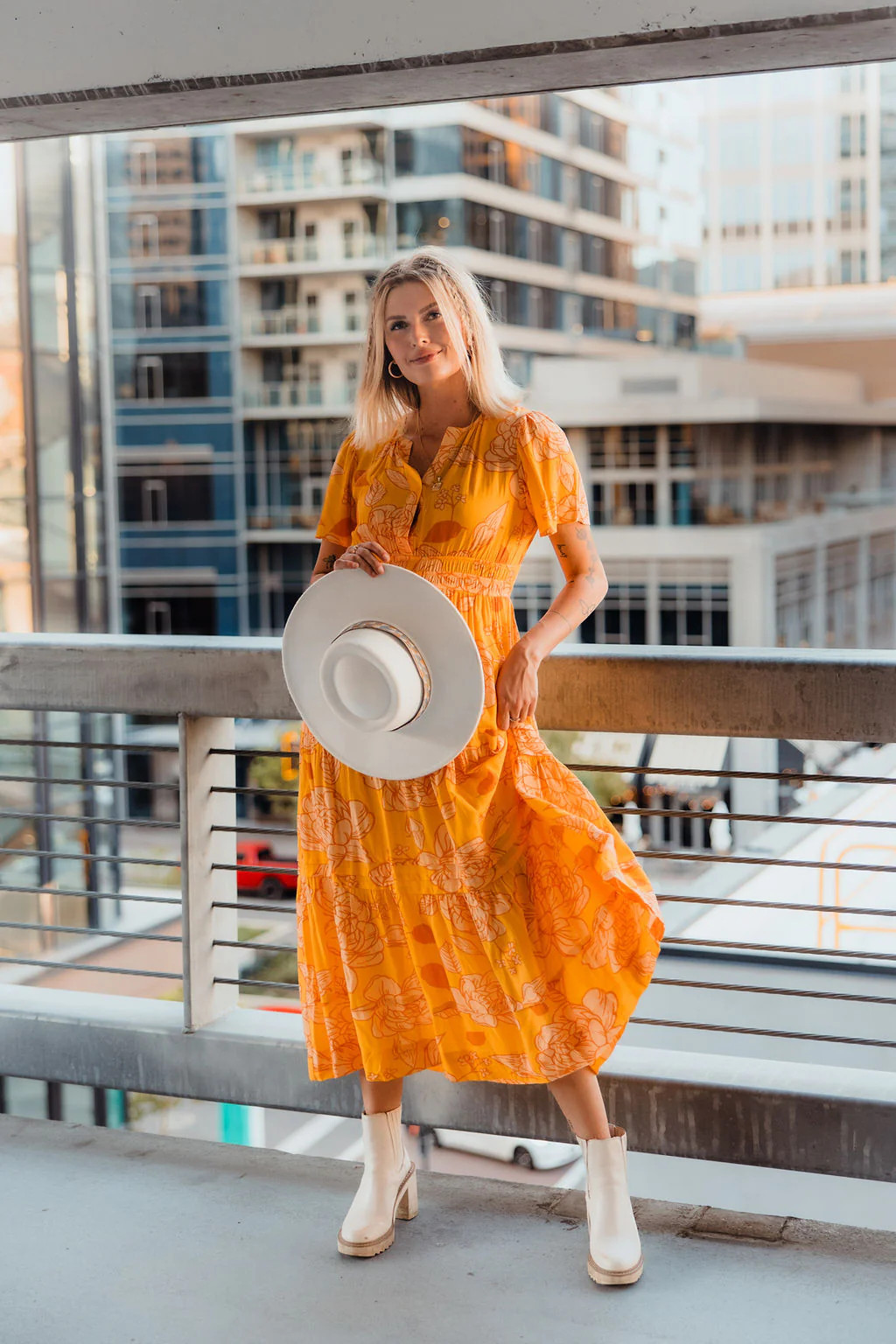 Caribbean Dress-Yellow Floral | Love Olive Co