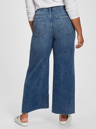 High Rise Wide-Leg Jeans with Washwell | Gap Factory