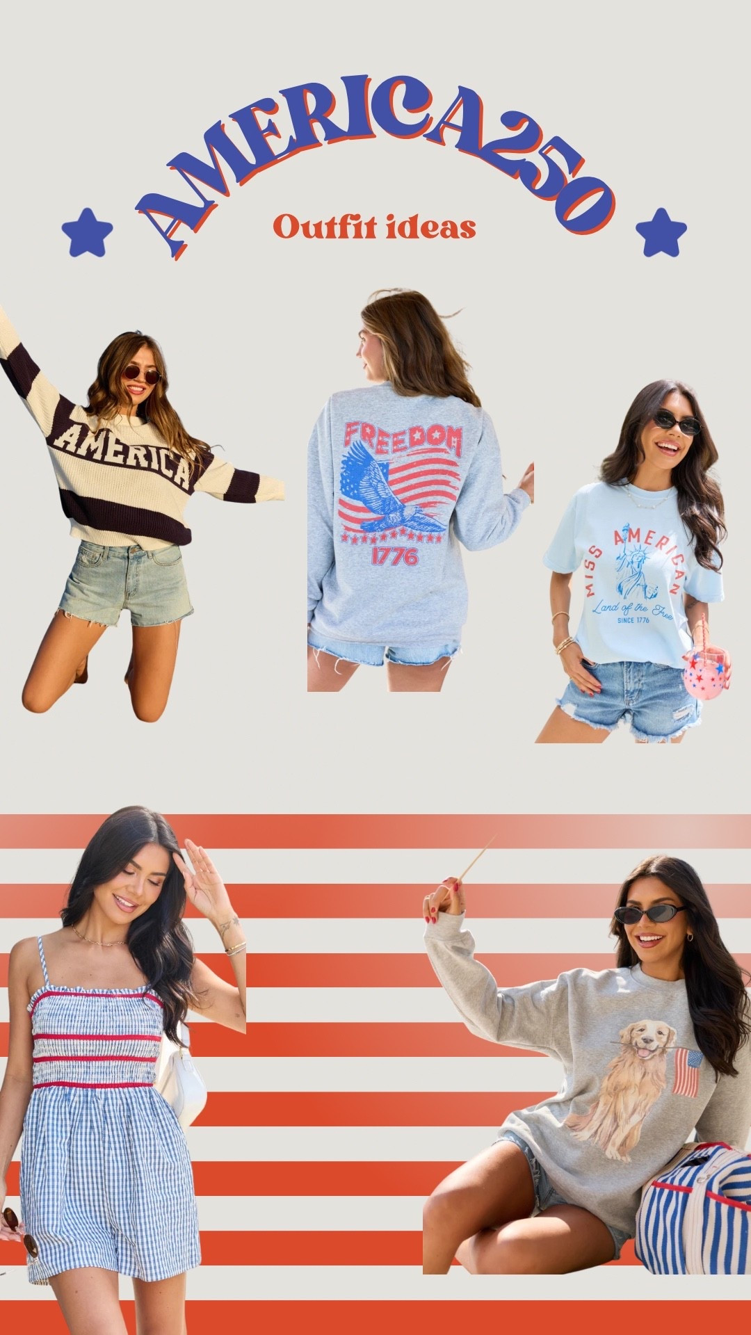 USA OUTFIT IDEAS 🇺🇸

Fourth of July. America 250.

#LTKgrwm #LTKootd #LTKSeasonal