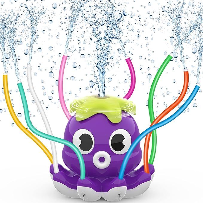 SAMTOP Outdoor Water Spray Sprinkler for Kids and Toddlers, Summer Outside Toys Backyard Games wi... | Amazon (US)