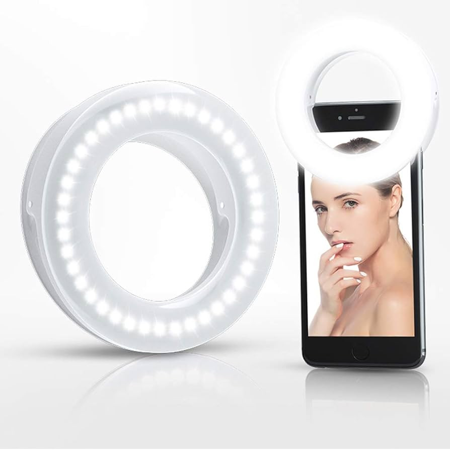 XINBAOHONG Selfie Ring Light Rechargeable Portable Clip-on Selfie Fill Light with 40 LED for Smar... | Amazon (US)