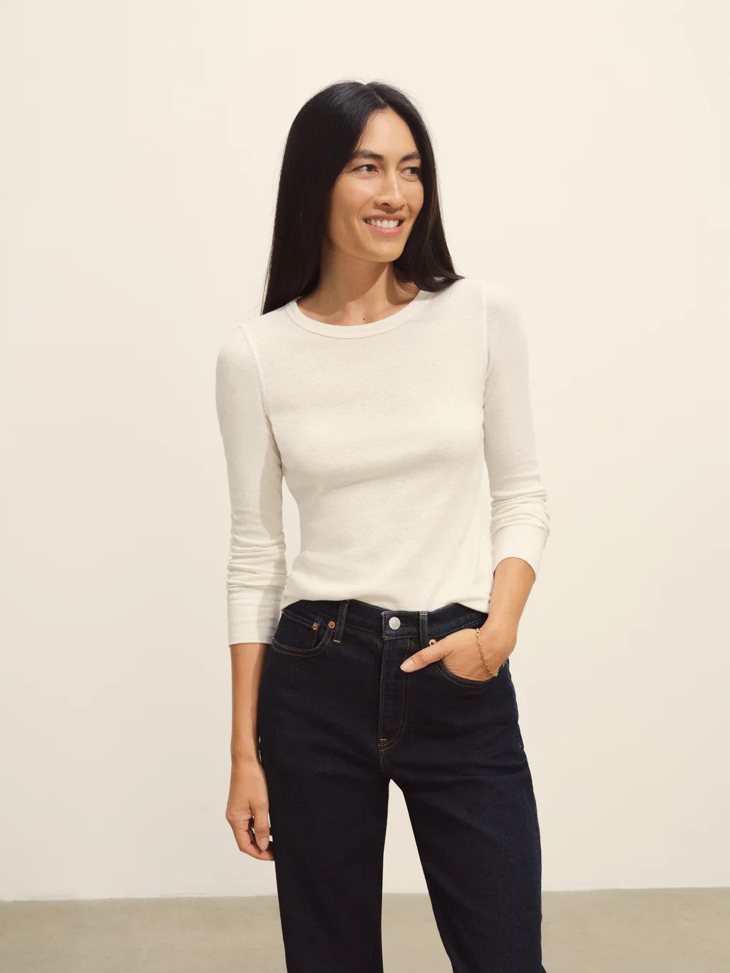 Natural Heirloom Rib L/S Crew - Buck Mason- Modern American Classics | Buck Mason