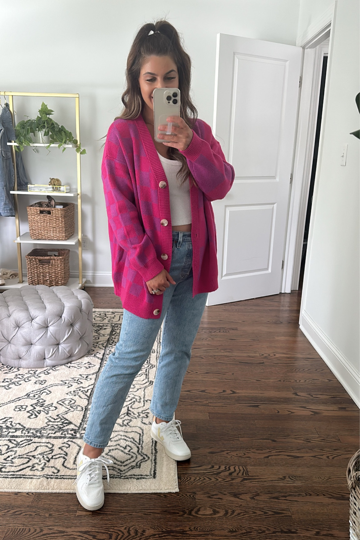 @pinklily pink lily checkered cardigan perfect for fall! 

#LTKstyletip #LTKFind #LTKSeasonal