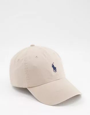 Polo Ralph Lauren logo baseball cap in beige | ASOS (Global)