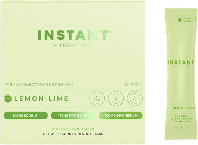 Instant Hydration Electrolytes Powder Packets - Lemon Lime Drink Mix - Zero Sugar - Keto, Vegan, ... | Amazon (US)