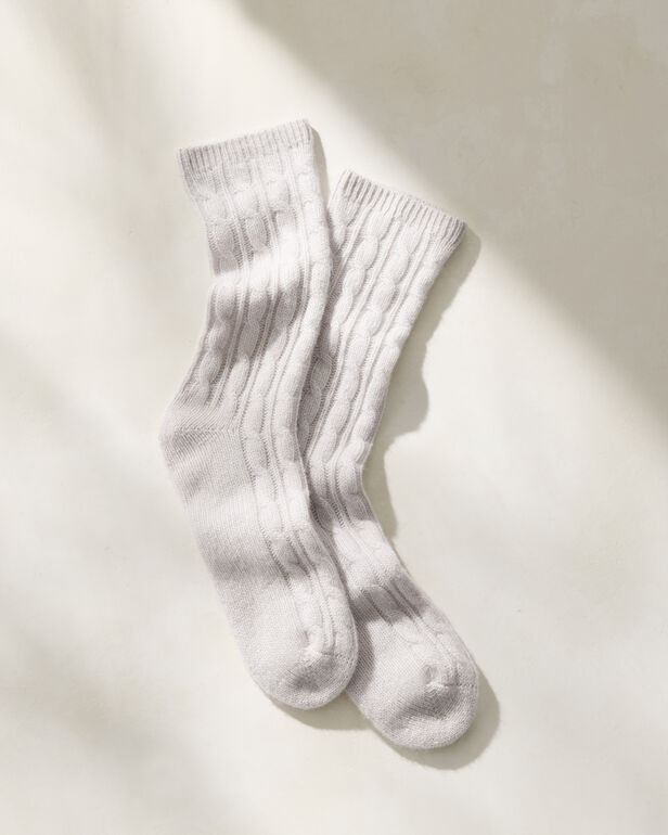 Cashmere Blend Cable Knit Socks | Haven Well Within