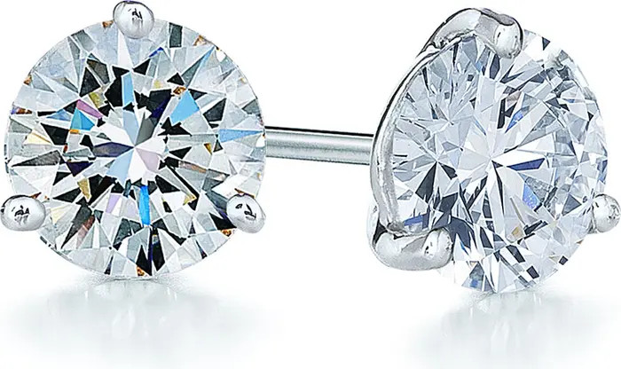 1ct tw Diamond & Platinum Stud Earrings | Nordstrom