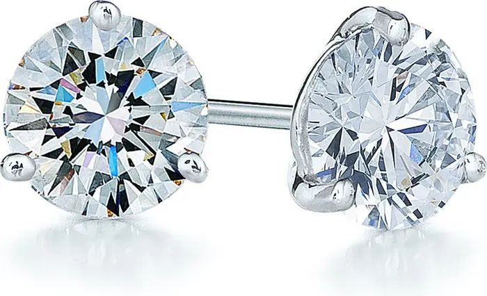 1ct tw Diamond & Platinum Stud Earrings | Nordstrom