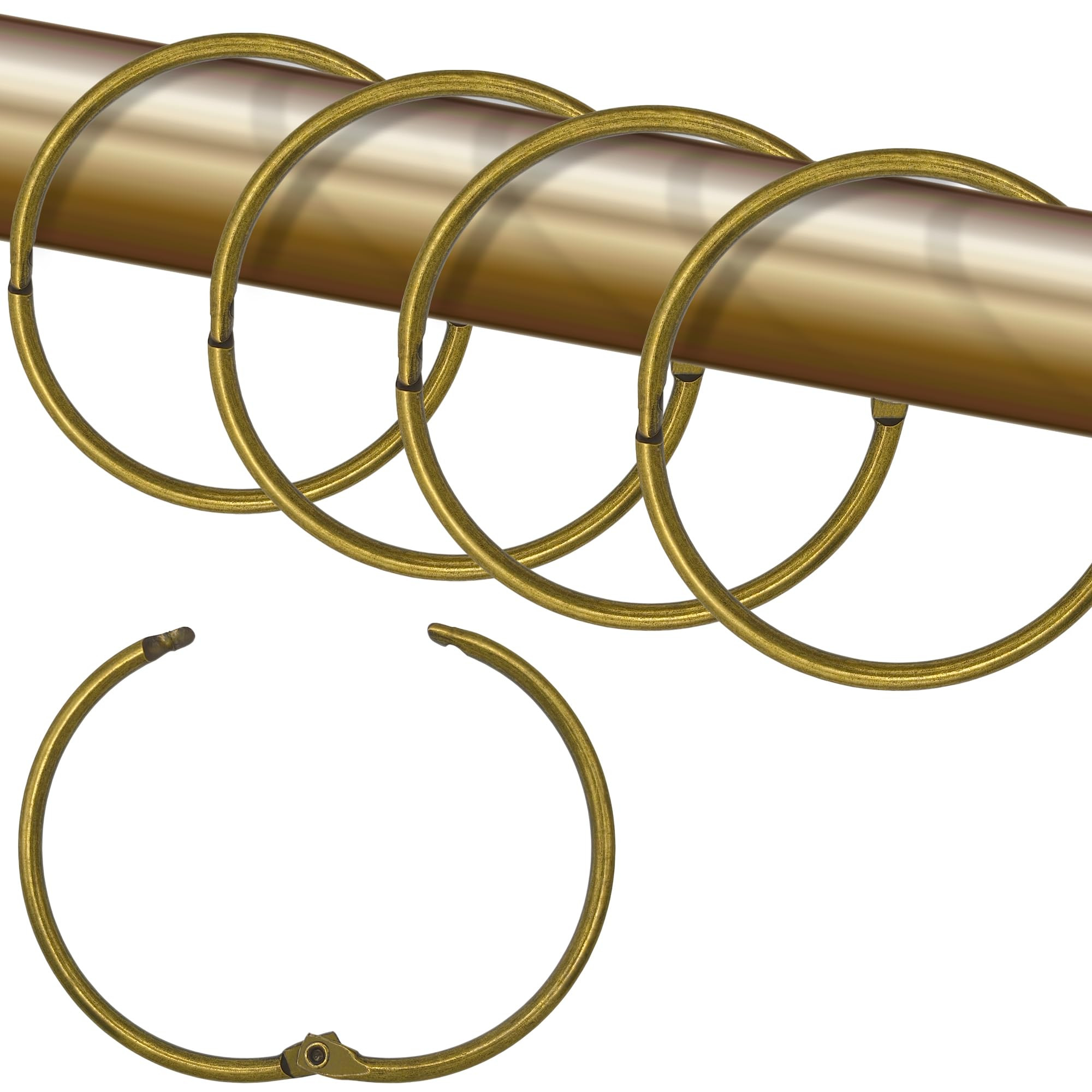 Shower Curtain Hooks Rings,24 Pcs Rustproof Metal Shower Hooks for Shower Curtain,Glide Smoothly ... | Amazon (US)