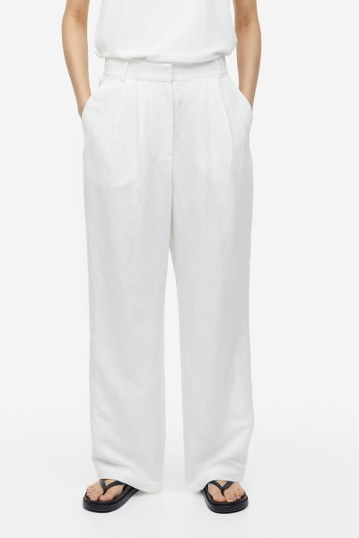 Wide-leg Linen-blend Pants | H&M (US + CA)