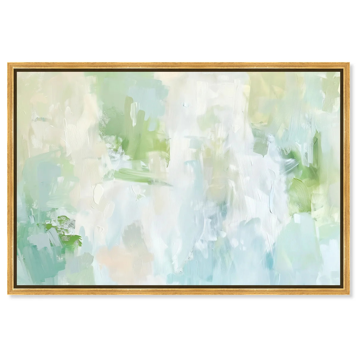Sage Spring I Framed Canvas Print Sage Wall Decor by Art Remedy, Gold Frame, 24 x 16 | Wayfair North America