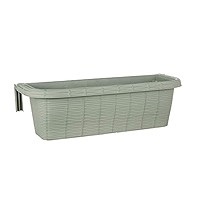 Apollo Exports International AP-30310 24" Adjustable Railing Planter, Ratan Look, Green | Amazon (US)