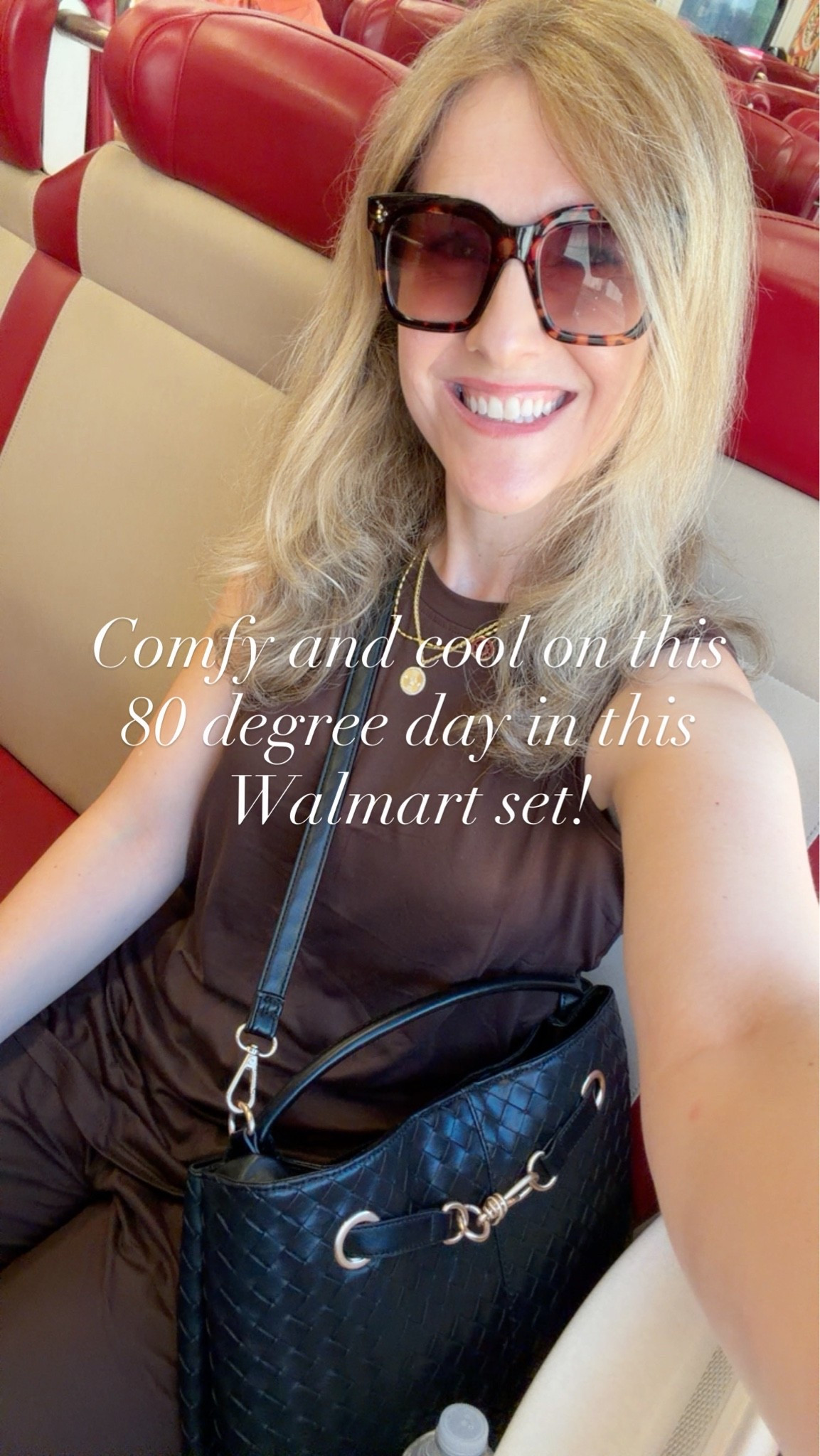 Who doesn’t love a comfy matching set?! Especially in this rich shade of chocolate brown. It’s great for hot fall weather. Bag is Walmart too. I did a size medium in the set. #walmartfashion

#LTKOver40 #LTKootd #LTKNYFW
