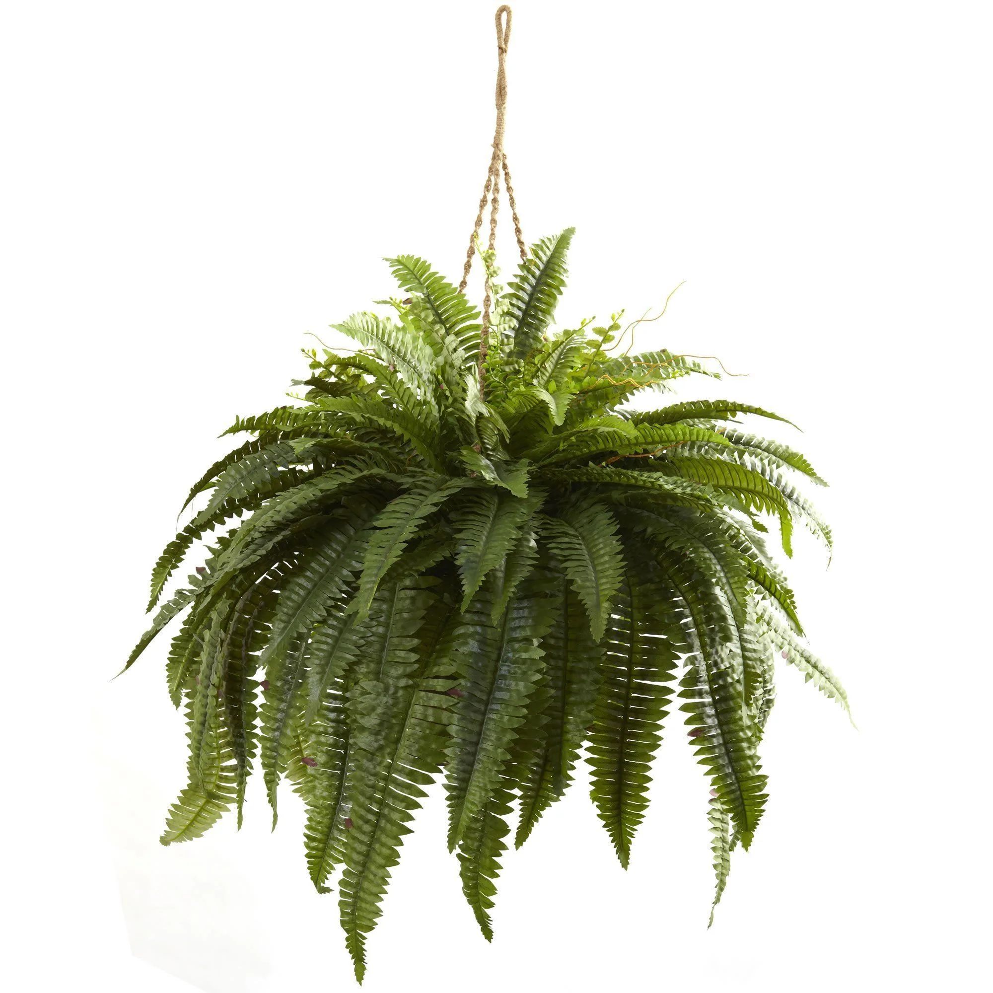 Double Giant Boston Fern Hanging Basket | Nearly Natural | Nearly Natural