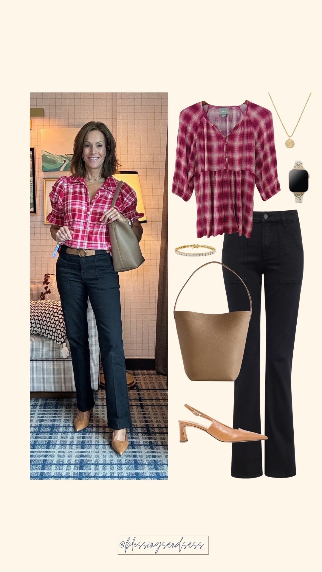 One of my favorite everyday outfits lately! Easy, comfortable and perfect for fall.🩵

Plaid smocked sleeve top / medium Small bootcut 33” inseam / size 29. (Also available in petite) Fall style

#LTKSeasonal #LTKootd