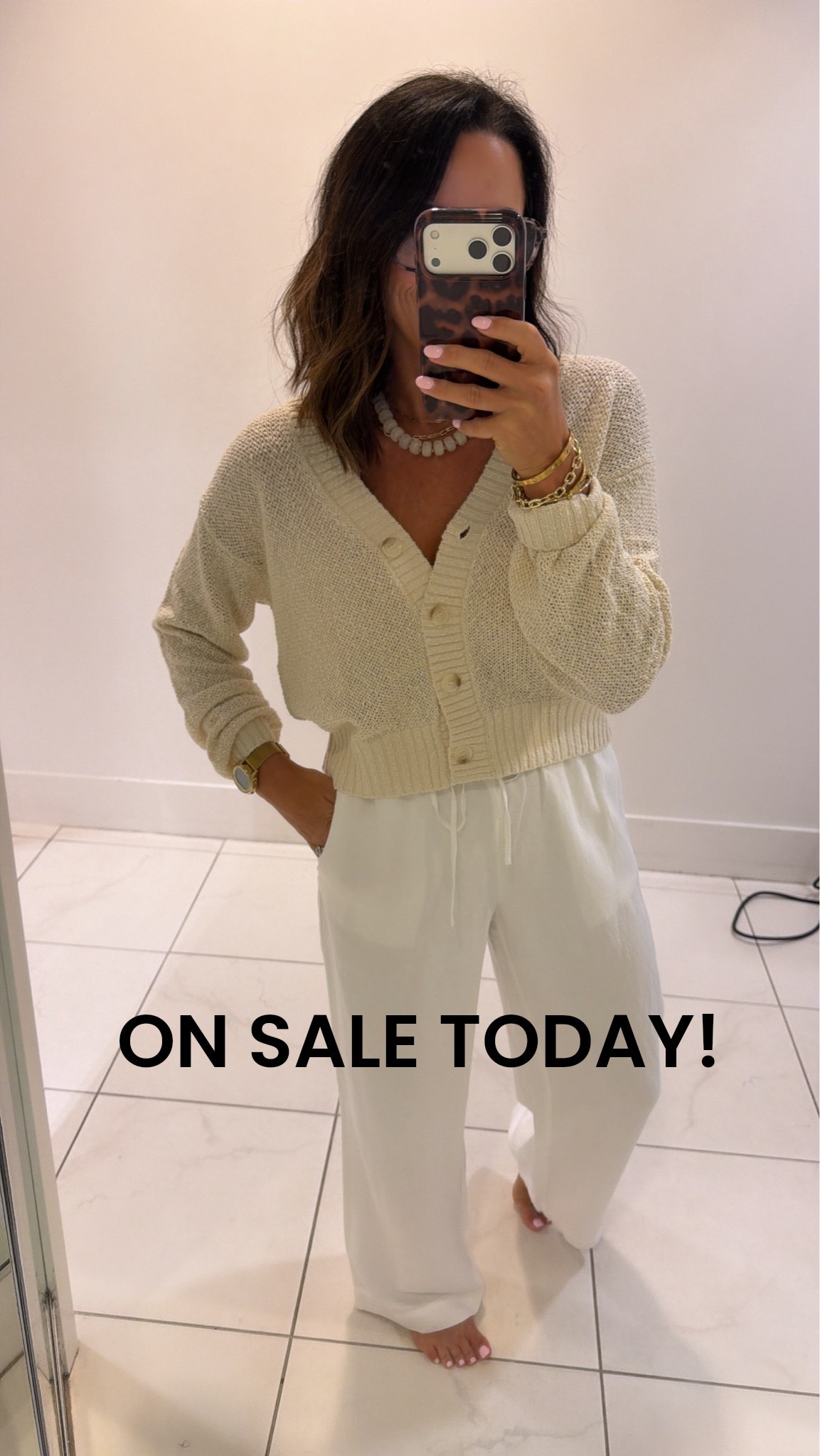 LOFT sale finds never disappoint 🤍 this little cardigan and flowy pant combo is giving effortless, classy, coastal grandma vibes and I’m obsessed. Perfect for travel days, brunch, work from home, or just looking put together while still being comfy. Neutral outfits like this always look so expensive. 

loft finds, loft sale, neutral outfit inspo, classy casual outfits, coastal grandma style, comfy chic outfits, white pants outfit, cardigan outfit ideas, effortless style, casual classy fashion, minimalist outfit ideas, elevated basics, everyday outfit inspo, affordable classy fashion

#loftstyle #loftfinds #neutralstyle #classycasual #coastalgrandma #minimalstyle #outfitideas #comfychic #everydaystyle #affordablefashion