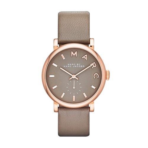 Marc Jacobs Baker Rose Tone Grey Leather Watch Mbm1266 Grey | Watch Station