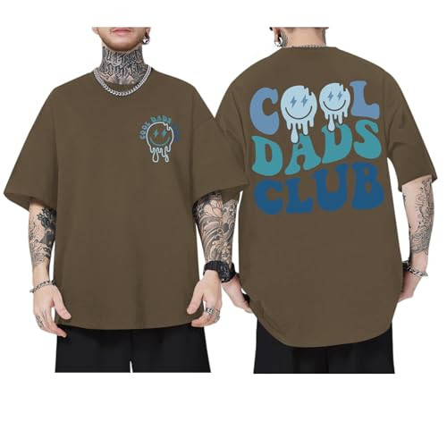 Dad Shirt Cool Dads Club Tshirt for Men Oversized Daddy T-Shirts Funny Letter Graphic Printed Tee... | Amazon (US)