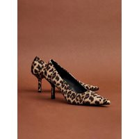Kat Leopard Print Scuba Court Heel | Linzi Shoes