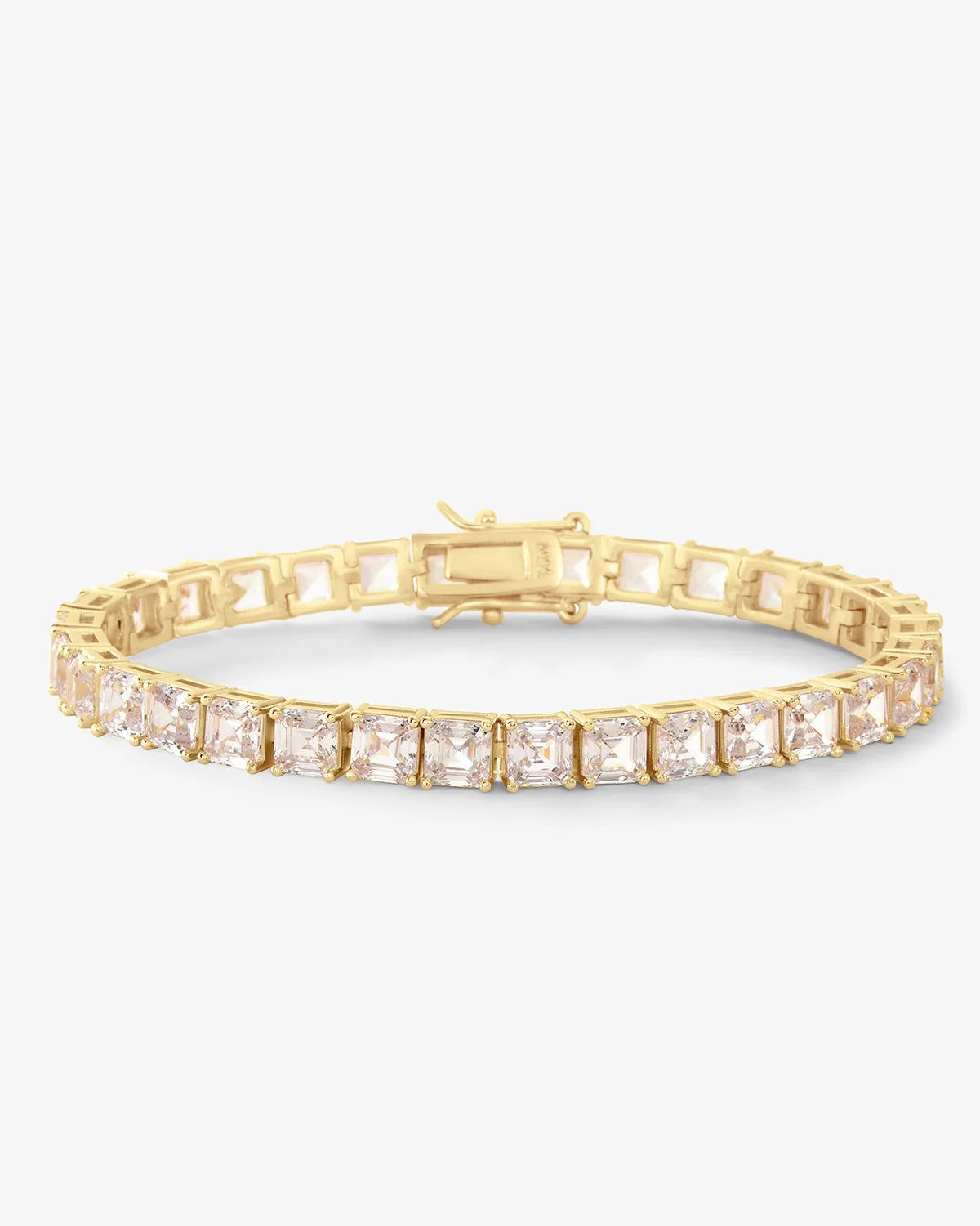The Queen's Tennis Bracelet - Gold|White Diamondettes | Melinda Maria