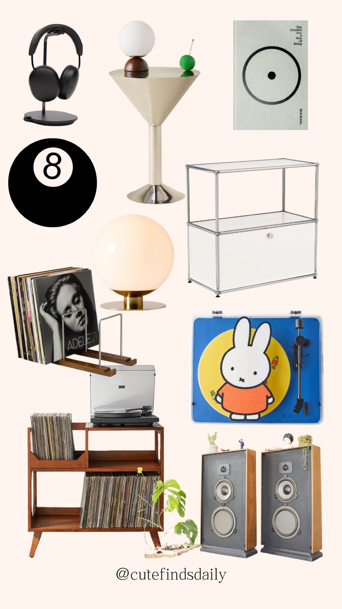 Chic record player and vinyl record storage and home decor for the house 

#LTKU #LTKSeasonal #LTKHome