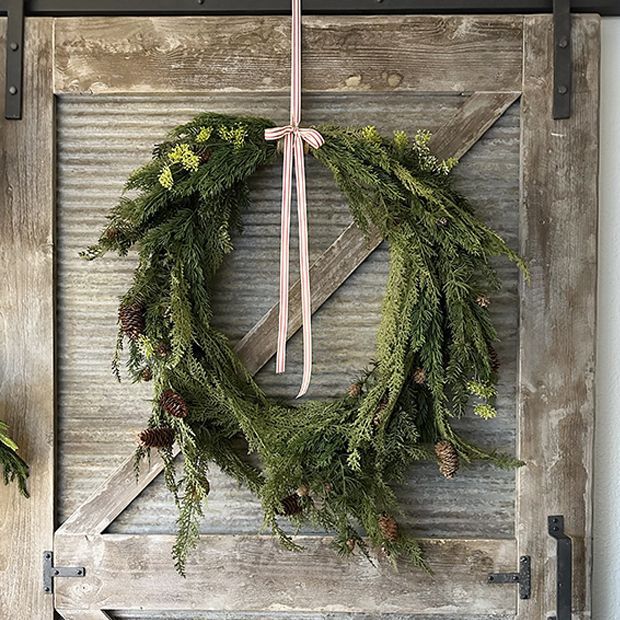 Mixed Pine and Fir Seed Wreath | Antique Farm House