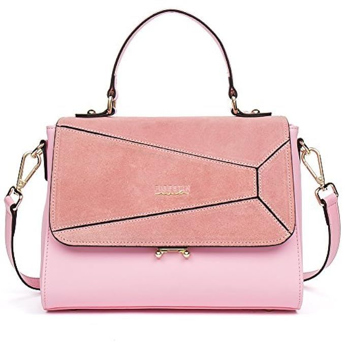 FIGESTIN Women Genuine Leather Designer Handbags Purse Ladies Tote Satchel Shoulder Bags | Amazon (US)