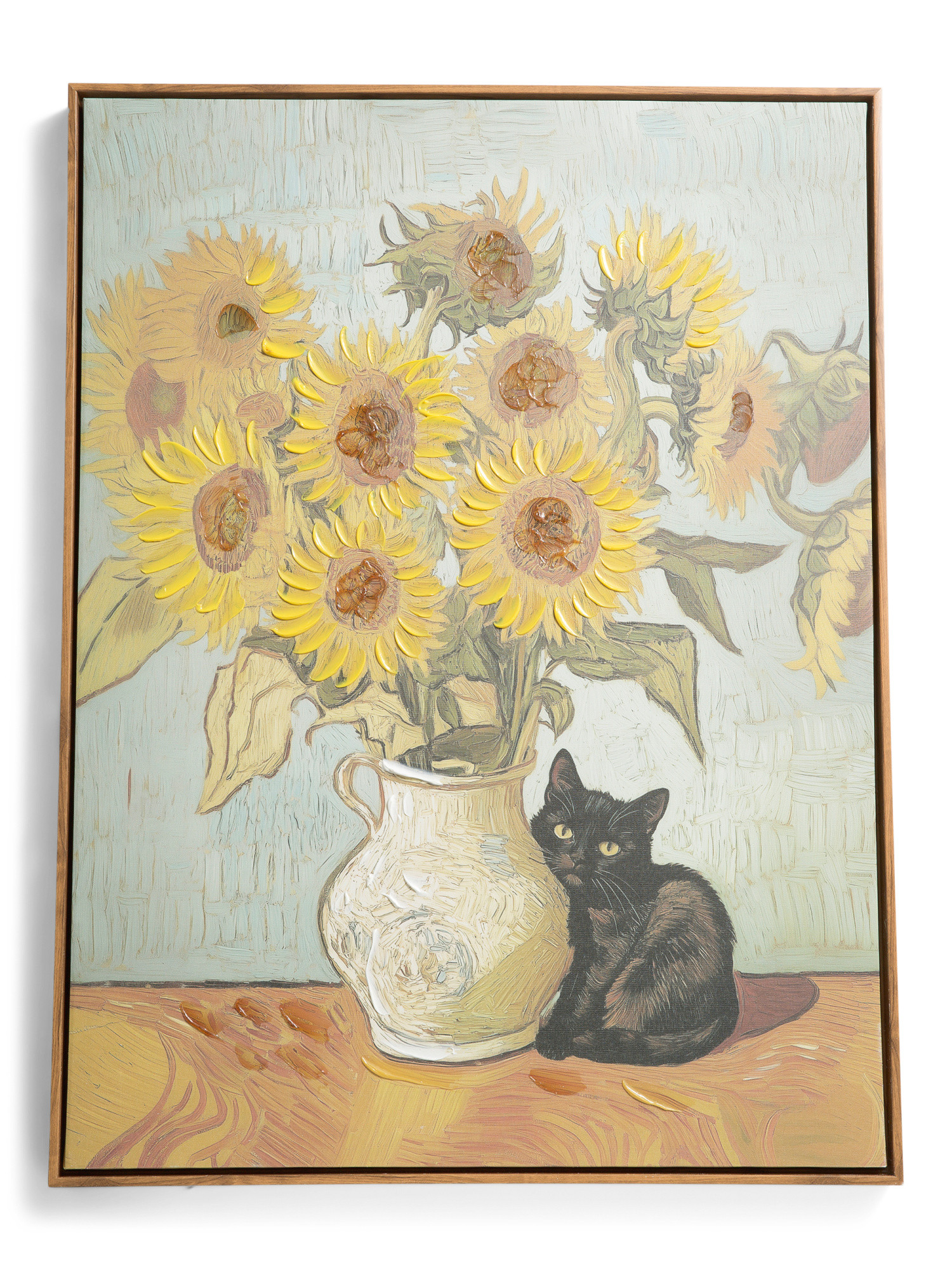 24x32 Kitten Sunflower Wall Art | TJ Maxx