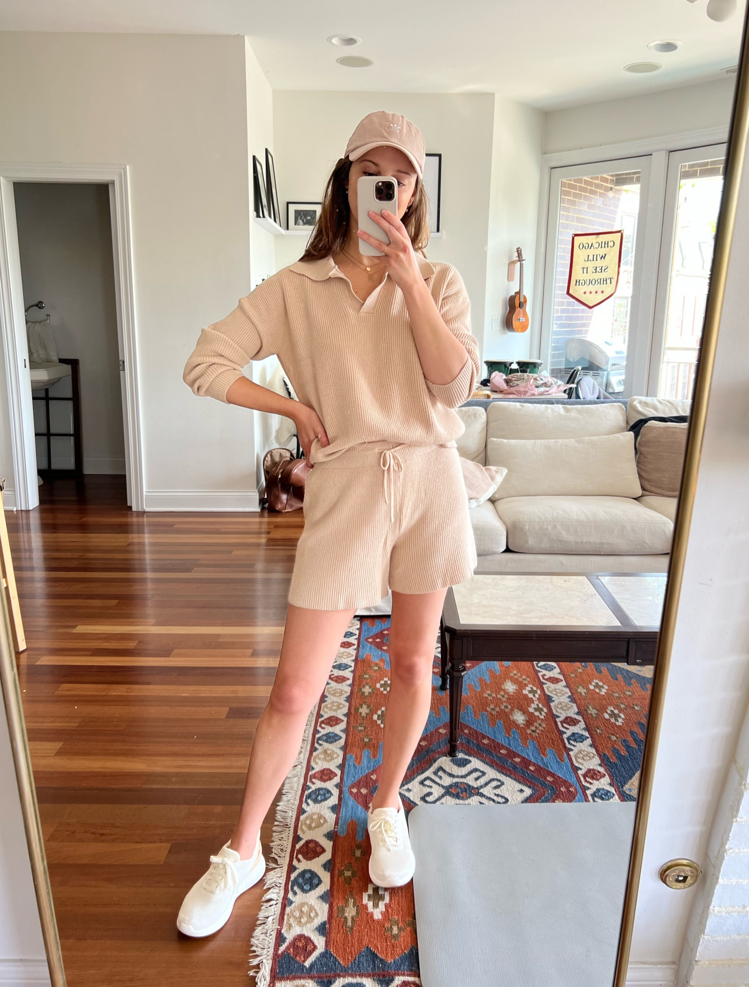 Sized up to M for a slouchier fit! Hat is Adidas, shoes are Kizik (can get 15% off with code JESSKEYS) 