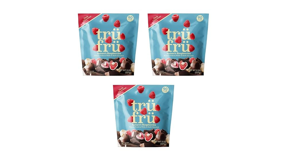 Generic - Tru Fru Nature's Raspberries Frozen Fresh In White & Dark Chocolate, 8 Ounce Bag - 3 Pc... | Amazon (US)
