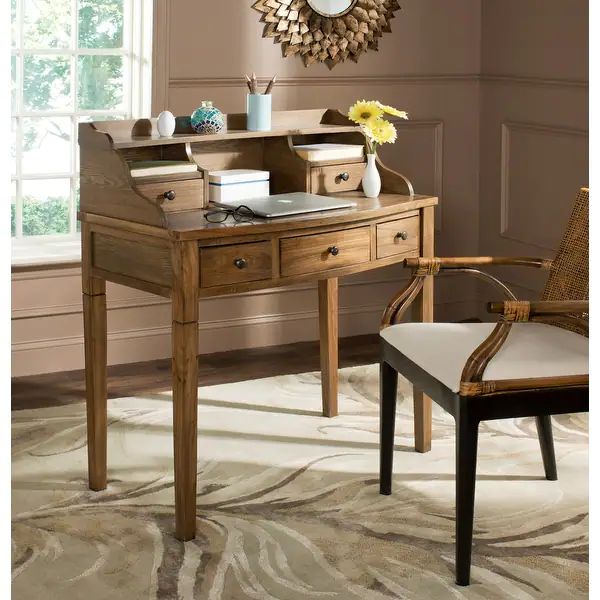 SAFAVIEH Landon 5-Drawer Work Office Writing Desk - On Sale - Overstock - 5571081 | Bed Bath & Beyond