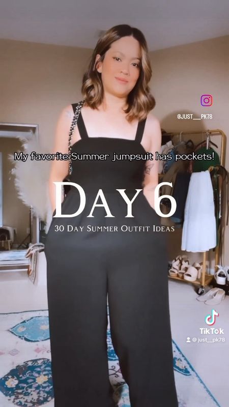 30 Day Summer Outfit Ideas Day 6
A black jumpsuit that has pockets! I feel like a winner, because pocket is everything !! 🤣
Link is in my story and Summer Fit highlight.
#30daysummeroutfits #30daysummeroutideaschallenge #jumpsuit #jumpsuitoutfit

#LTKstyletip #LTKunder50 #LTKSeasonal
