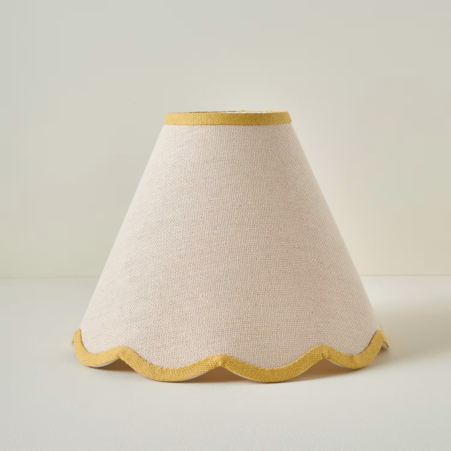 Yellow Wavy Trim Linen Shade | Magnolia