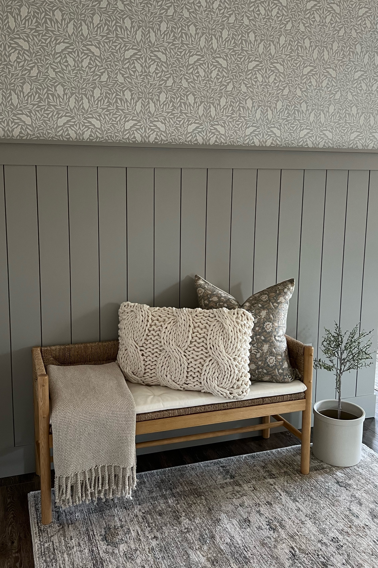 Elden Wood Bench with Woven Back … curated on LTK