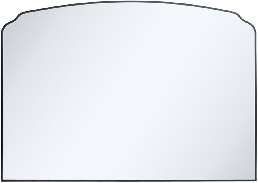 Hobby Lobby Modern Metal Mantel Framed Mirror, Black, 30 x 42 inches, Crowned Top, Wall Mount | Amazon (US)