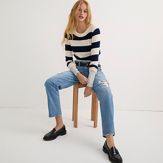 Slouchy boyfriend jean in Ancient Blue wash | J. Crew US